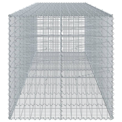 Gabionkorg med skydd 450x100x100 cm galvaniserat järn