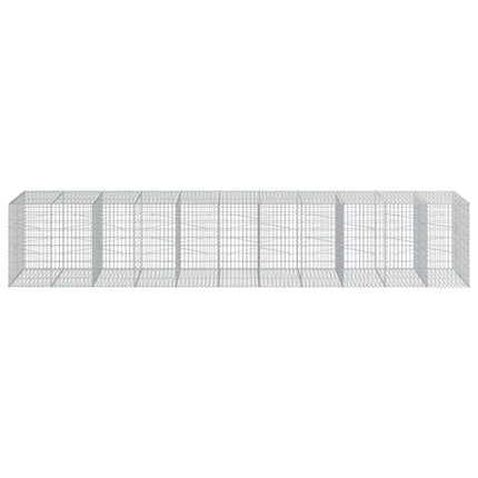 Gabionkorg med skydd 550x100x100 cm galvaniserat järn