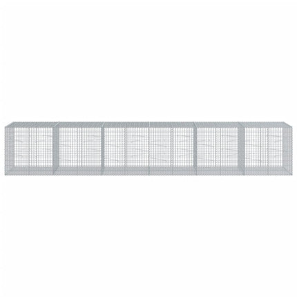 Gabionkorg med skydd 600x100x100 cm galvaniserat järn