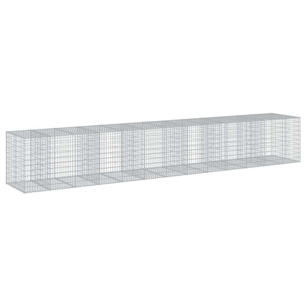 Gabionkorg med skydd 650x100x100 cm galvaniserat järn
