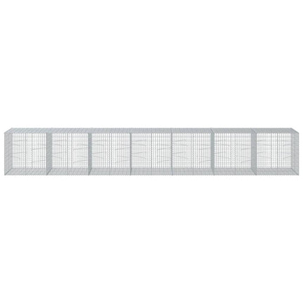 Gabionkorg med skydd 700x100x100 cm galvaniserat järn