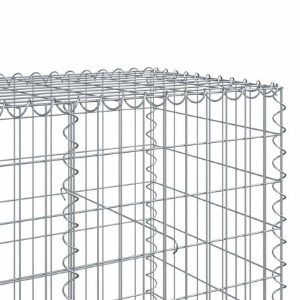 Gabionkorg med skydd 850x100x100 cm galvaniserat järn