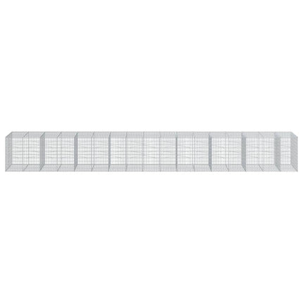 Gabionkorg med skydd 950x100x100 cm galvaniserat järn