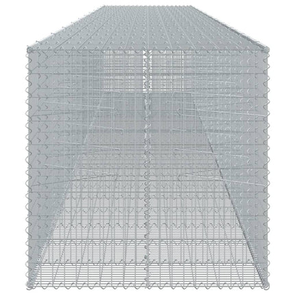 Gabionkorg med skydd 1050x100x100 cm galvaniserat järn