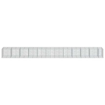 Gabionkorg med skydd 1150x100x100 cm galvaniserat järn