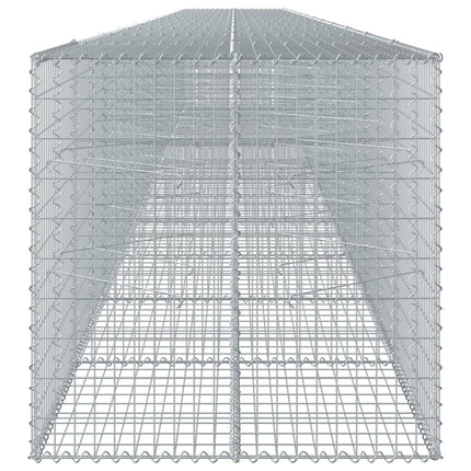 Gabionkorg med skydd 1200x100x100 cm galvaniserat järn