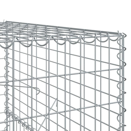 Gabionkorg med skydd 100x100x150 cm galvaniserat järn