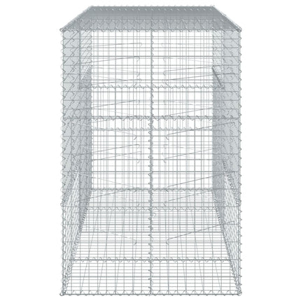 Gabionkorg med skydd 200x100x150 cm galvaniserat järn