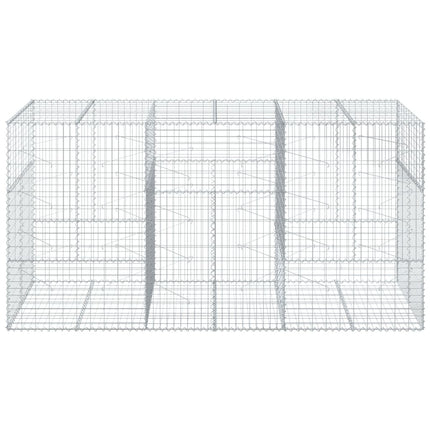 Gabionkorg med skydd 300x100x150 cm galvaniserat järn