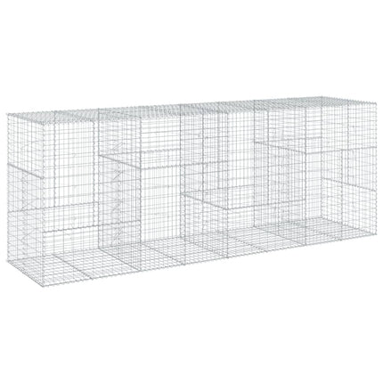 Gabionkorg med skydd 400x100x150 cm galvaniserat järn