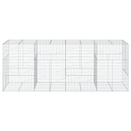 Gabionkorg med skydd 400x100x150 cm galvaniserat järn