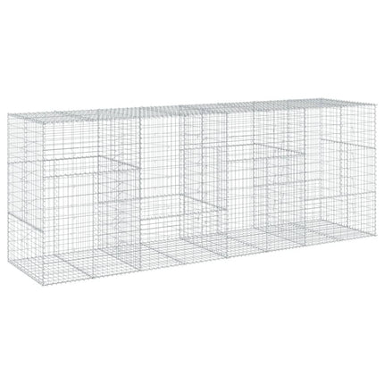 Gabionkorg med skydd 400x100x150 cm galvaniserat järn