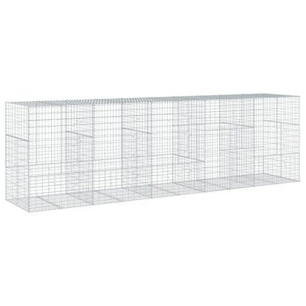 Gabionkorg med skydd 500x100x150 cm galvaniserat järn