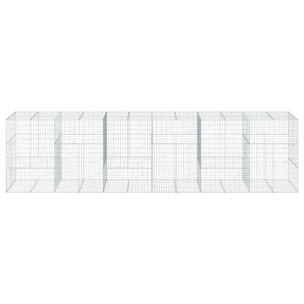 Gabionkorg med skydd 600x100x150 cm galvaniserat järn