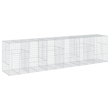 Gabionkorg med skydd 600x100x150 cm galvaniserat järn