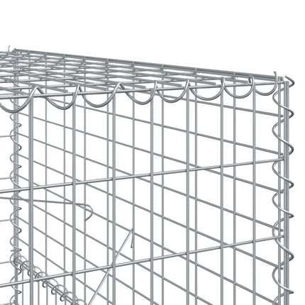 Gabionkorg med skydd 800x100x150 cm galvaniserat järn
