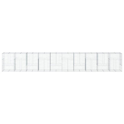 Gabionkorg med skydd 1000x100x150 cm galvaniserat järn