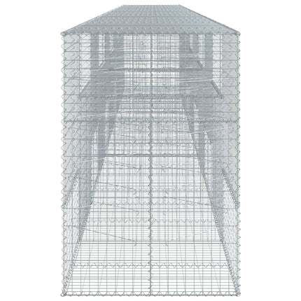 Gabionkorg med skydd 1000x100x150 cm galvaniserat järn