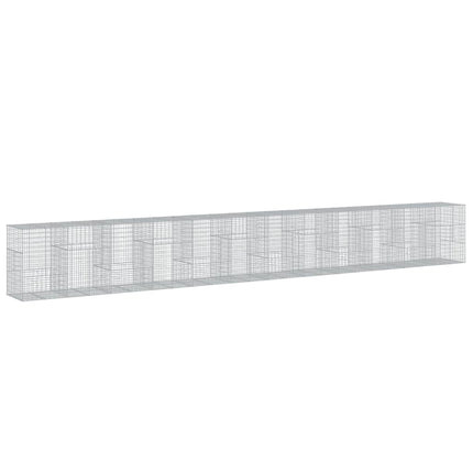 Gabionkorg med skydd 1200x100x150 cm galvaniserat järn