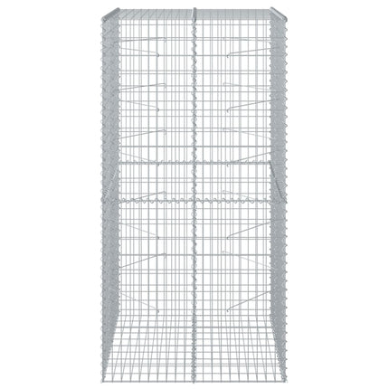 Gabionkorg med skydd 100x100x200 cm galvaniserat järn