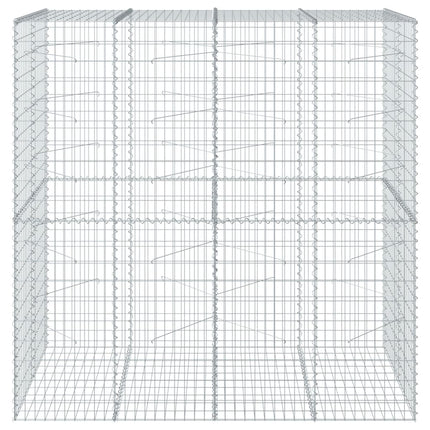 Gabionkorg med skydd 200x100x200 cm galvaniserat järn