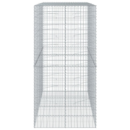 Gabionkorg med skydd 200x100x200 cm galvaniserat järn