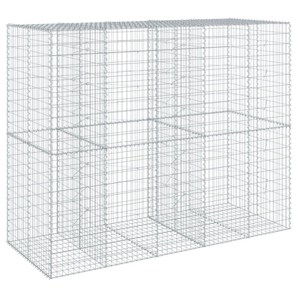 Gabionkorg med skydd 250x100x200 cm galvaniserat järn