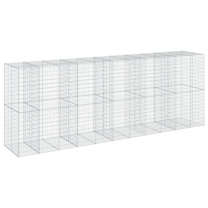 Gabionkorg med skydd 550x100x200 cm galvaniserat järn