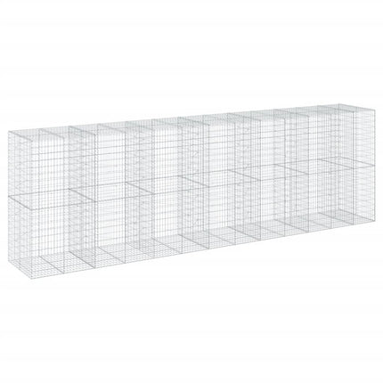 Gabionkorg med skydd 650x100x200 cm galvaniserat järn