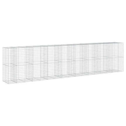 Gabionkorg med skydd 850x100x200 cm galvaniserat järn