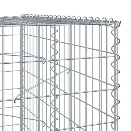 Gabionkorg med skydd 850x100x200 cm galvaniserat järn
