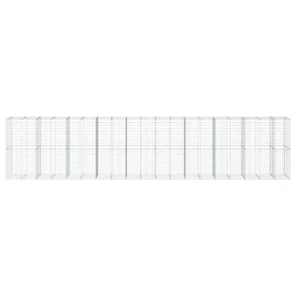 Gabionkorg med skydd 950x100x200 cm galvaniserat järn