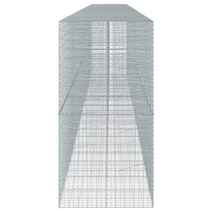 Gabionkorg med skydd 1000x100x200 cm galvaniserat järn