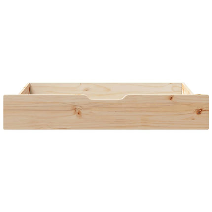 Sänglådor med hjul 2 st 95x55x17 cm massiv furu