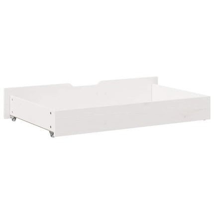 Sänglådor 2 st vit 95x55x17 cm massiv furu