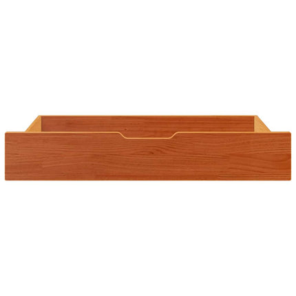 Sänglådor 2 st vaxbrun 95x55x17 cm massiv furu