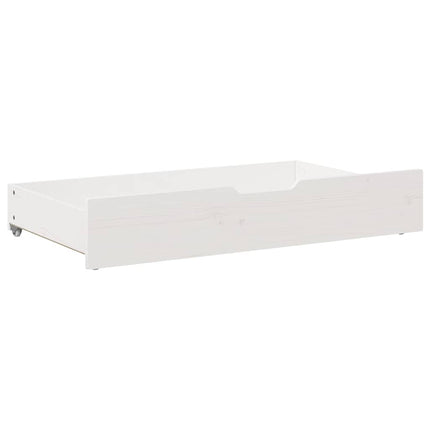 Sänglådor 2 st vit 90x55x17 cm massiv furu