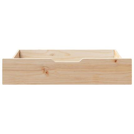 Sänglådor med hjul 2 st 85x55x17 cm massiv furu