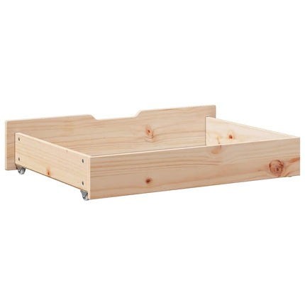 Sänglådor med hjul 2 st 85x55x17 cm massiv furu