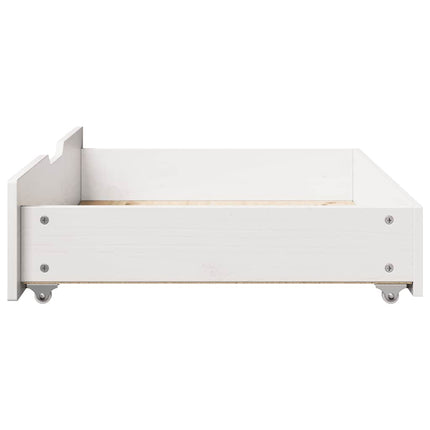 Sänglådor 2 st vit 85x55x17 cm massiv furu