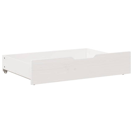 Sänglådor 2 st vit 80x55x17 cm massiv furu
