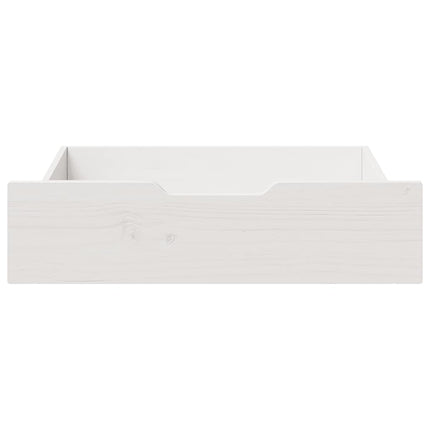 Sänglådor 2 st vit 75x55x17 cm massiv furu