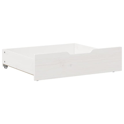Sänglådor 2 st vit 65x55x17 cm massiv furu