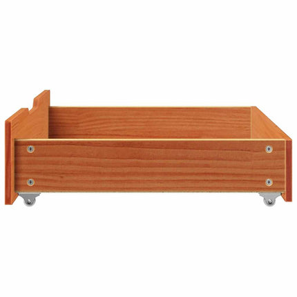 Sänglådor 2 st vaxbrun 65x55x17 cm massiv furu