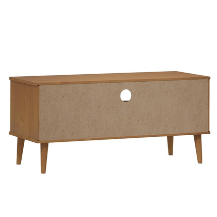 Tv-bänk MOLDE brun 158x40x49 cm massiv furu
