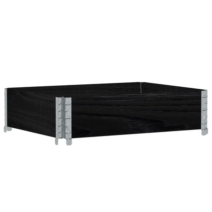 Odlingslåda svart 80x60 cm massiv furu