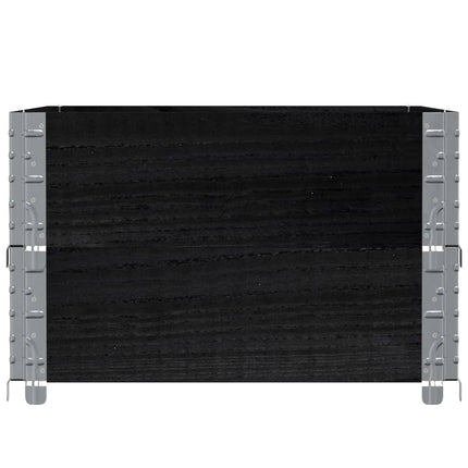 Odlingslåda svart 80x60 cm massiv furu