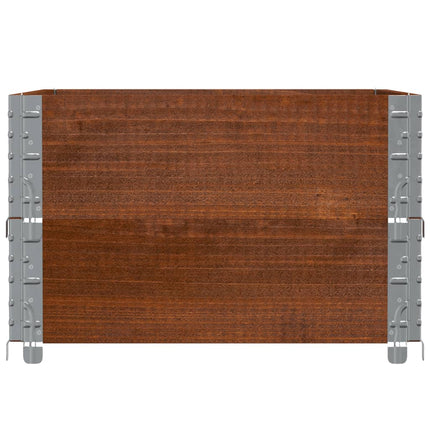 Odlingslåda brun 80x60 cm massiv furu