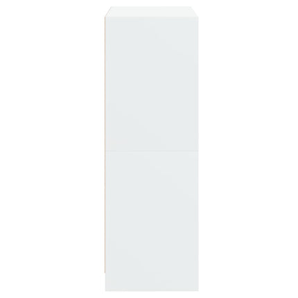 Skåp med dörrar vit 68x37x109 cm konstruerat trä