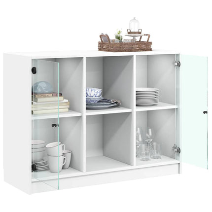 Skänk vit 102x37x75,5 cm konstruerat trä